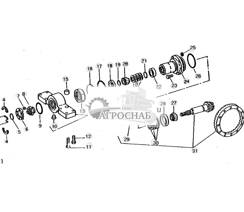Front Differential Drive And Support Assembly 